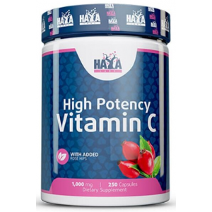 High Potency Vitamin C 1000mg with rose hips - 250 капс Фото №1